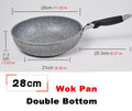Axyaa Ceramic Non-Stick Wok Frying Pan for Induction Cooker and Gas Stove