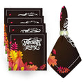 Axyaa Fall Harvest Pumpkin Napkins Square Tablecloth - Set of 4