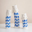 Axyaa Coral Duct Family Ceramic Vase - Handmade Floral Arrangement Home Decoration
