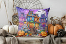 Cute Ghosts with Stars Halloween Pillow Cover by Axyaa