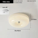 Axyaa Cream White Glass LED Ceiling Lamp - Nordic Style Home Decor