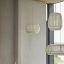 Axyaa Nordic Rustic Fabric Pendant Lights for Minimalist Living Room Decor