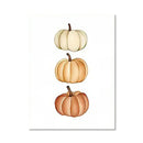 Retro Pumpkin Watercolor Canvas Print, Hello Autumn Quote Wall Art, Axyaa Fall Decor