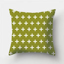 Army Green Geometric Printed Pillowcase by Axyaa for Living Room and Bedroom Decor