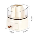 Axyaa 360 Rotating Makeup Organizer & Brush Holder - Large Capacity Vanity Storage