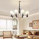 Axyaa Magic Bean LED Chandelier Walnut Wood Pendant Lamp Home Decor Light