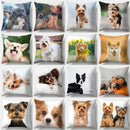 Dog Pattern Cushion Cover for Home Decor by Axyaa