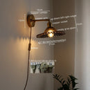 Axyaa Modern Copper LED Wall Sconce Light Fixture for Hallway and Bathroom