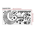 Axyaa Ramadan Decor Stickers: Eid Mubarak Muslim Wall Decal with Lantern Moon Star