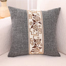 Axyaa Blue White Porcelain Chinoiserie Pillow Cover Chinese Style Linen Living Bedroom