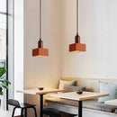 Axyaa Red Stone Ceiling Light: Retro Industrial LED Home Decor for Modern Spaces