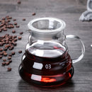 Axyaa Glass Coffee Carafe with Reusable Filter for Pour Over Espresso Pot, 360-800ml