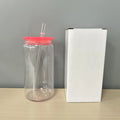 Axyaa Colorful Plastic Cup Lid Set for Can Shaped Iced Coffee & Juice Mugs