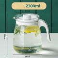 Axyaa Glass Kettle: High Temp Resistance Water Bottle, Transparent Teapot, Coffee Jug