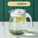 Axyaa Glass Kettle: High Temp Resistance Water Bottle, Transparent Teapot, Coffee Jug