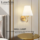 Axyaa LED Fabric Wall Lamp - Modern Indoor Lighting for Bedroom, Hotel & Home