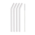 Axyaa Glass Straw Set - 3/5/10/11Pcs Reusable Eco Friendly Drinking Straws