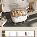 Axyaa Acrylic Lipstick Holder Organizer with Lid: Clear Makeup Display Stand Container