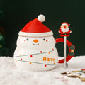 Axyaa Festive Snowman Ceramic Coffee Cup - Large Capacity Cartoon Character Mug