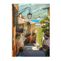 Axyaa Amalfi Coast Seascape Canvas Painting for Living Room Home Decor