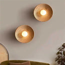 Axyaa Resin Round LED Wall Sconce Japanese Style Wandlamp