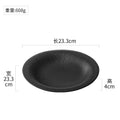 Axyaa Matte Striped Ceramic Plate Pasta Salad Soup Dessert Molecular Cuisine Tableware