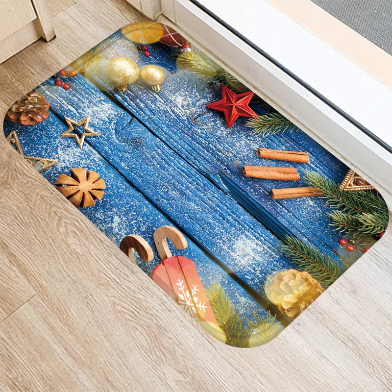 Axyaa Christmas Home Decoration Door Mat - Anti-Slip Floor Carpet