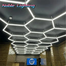 Axyaa Garage Hexagon LED Ceiling Light for Barbershop, Gym, and Auto Detailing Workshop