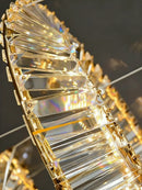 Axyaa Italian Crystal Chandelier: Luxury Minimalist Lighting for Elegant Living Spaces