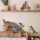 Axyaa Mushroom House Bear Car Wall Stickers for Kids Room and Nursery Decor