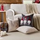 Embroidered Forest Deer Velvet Christmas Pillow Cover 45x45cm for Living Room & Bedroom by Axyaa