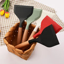 Axyaa Silicone Spatula Turner for Non-stick Omelets Pan Cooking