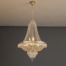 Axyaa Luxury Crystal Chandelier for Living Room High Ceiling Staircase European Style