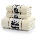 Axyaa Bamboo Towel Set: 2 Hand Face Towels, 1 Big Bath Towel for Cold Feeling, Sport Use