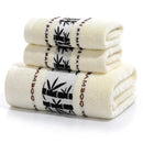 Axyaa Bamboo Towel Set: 2 Hand Face Towels, 1 Big Bath Towel for Cold Feeling, Sport Use