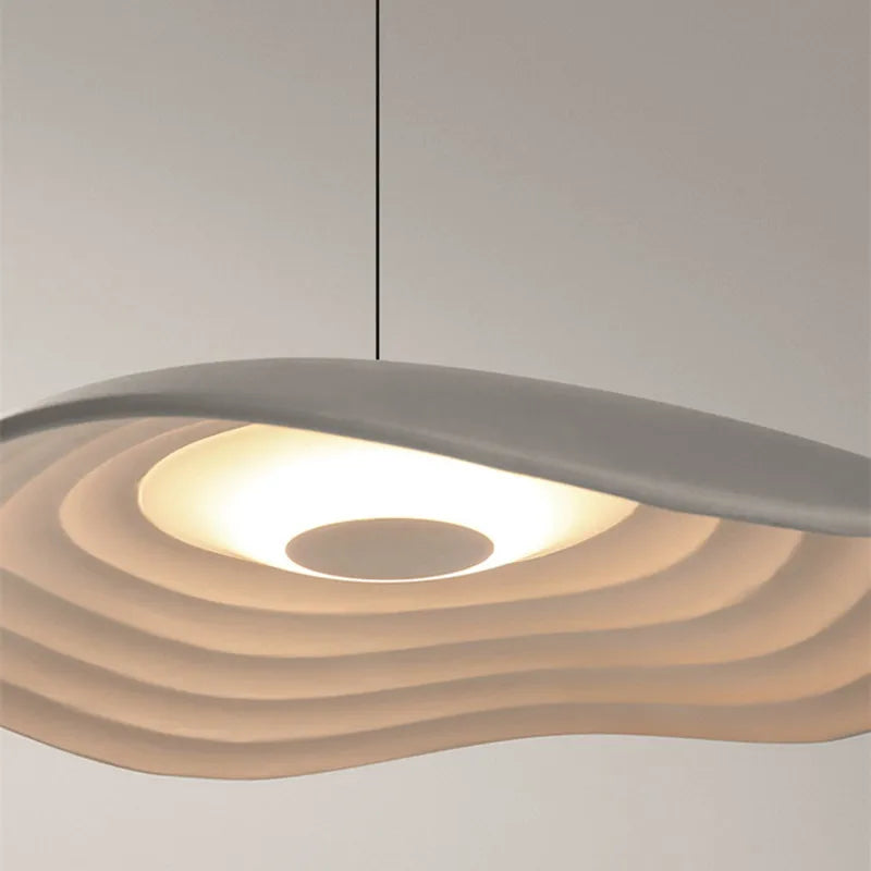 Axyaa Valentina Pendant Light: Nordic Wavy Lampshade for Dining Room, Bedroom, Kitchen Island