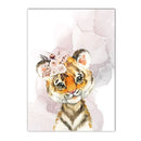 Axyaa Jungle Animals Nursery Posters Set - Kids Room Wall Art Canvas Painting