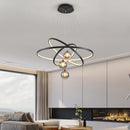 Axyaa LED Pendant Chandelier with Inner and Outer Ring Lighting