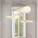 Axyaa Silk Ceiling Chandelier LED Pendant Light for Modern Living Room Dining Bedroom