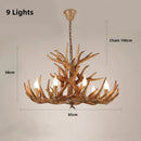 Axyaa Antler Resin Deer Horn Pendant Chandelier - Home Decor Lamp
