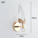 Axyaa Acrylic Leaf Wall Lamp, Modern Minimalist LED Lighting for Bedroom and Living Room