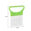 Axyaa Onion Cutter Holder Lemons Slicer Kitchen Gadget Fork Stainless Steel