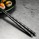 Axyaa Alloy Non Slip Sushi Chopsticks Set, 5Pairs Reusable Chinese Tableware