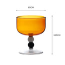 Axyaa Short Stem Heat Resistant Wine Glass in Contrasting Colors, 250ml