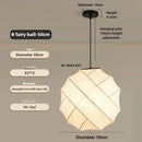 Axyaa Soft Glow Silk Fabric LED Pendant Chandelier for Dining Bedroom Loft