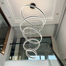 Axyaa Nordic Stair Chandelier Living Room Bedroom Dining Room Pendant Lights Ceiling Light