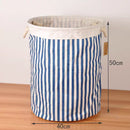 Axyaa Navy Blue Stripe Closet Door Organizer