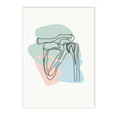 Axyaa Human Anatomy Skeleton Canvas Wall Art for Medical Office Decor