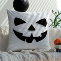 Axyaa Halloween Cartoon Embroidery Cushion Cover for Home Sofa Decor, 45x45 Square Pillowcase
