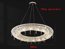 Axyaa Nordic Crystal LED Chandelier for Elegant Living Room & Restaurant Lighting